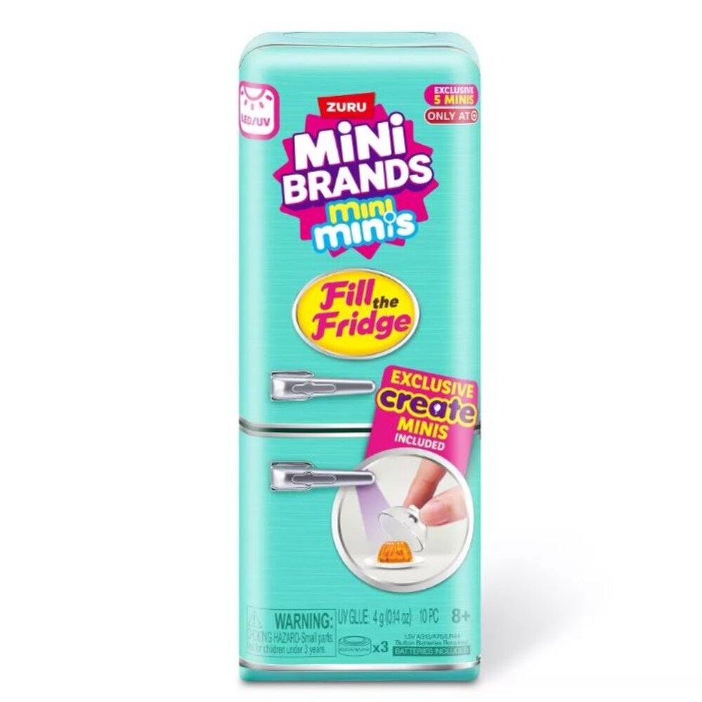 Zuru Mini Brands Mini Minis Fill the Fridge Light Up REFRIGERATOR Playset NEW